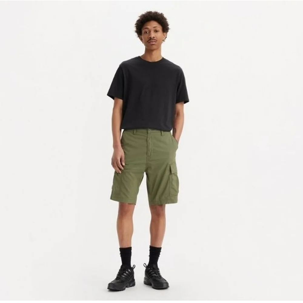 Levis Relaxed fit Solid Green Cargo Shorts Casual Men‎ Size 40 #1